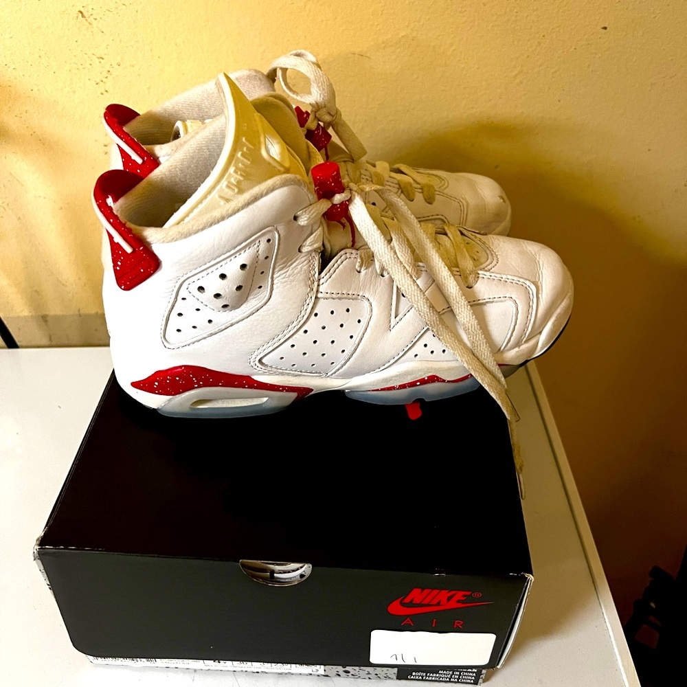 Red and White Jordan’s 7 kids